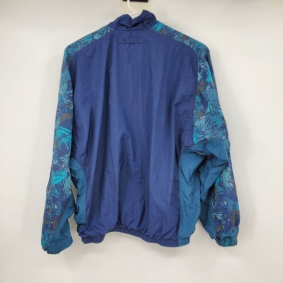 Vintage Nike Blue‎ Teal Abstract Windbreaker Jacket Small 90s Streetwear Skater - Picture 3 of 10